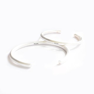 Boyfriend bangle กำไลเงินแท้เนื้อด้าน