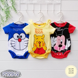 ชุดเด็ก บอดี้สูท Bodysuit 3ตัว ลายหมีพู โดเรม่อน มิกกี้ Pooh doremon mickey