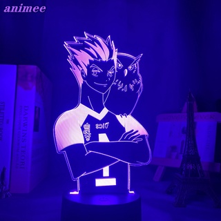 โคมไฟกลางคืน Led ลายการ์ตูนอนิเมะ Haikyuu Kotaro Bokuto ใช้แบตเตอรี่ สําหรับตกแต่งห้องนอน ของขวัญวันเกิด