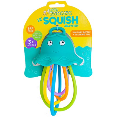 ของแท้&จัดส่งไวมาก ยางกัด แมงกระพรุน ใหม่ล่าสุดจาก Baby Banana - Lil' Squish Jellyfish Teething Toy -