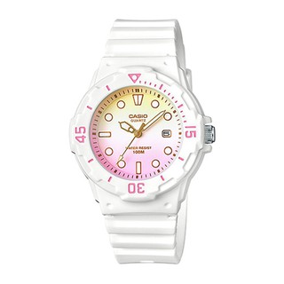 Casio นาฬิกาข้อมือผู้หญิง สีชมพู สายเรซิ่น รุ่น LRW-200H,LRW-200H-4E2,LRW-200H-4E2VDF