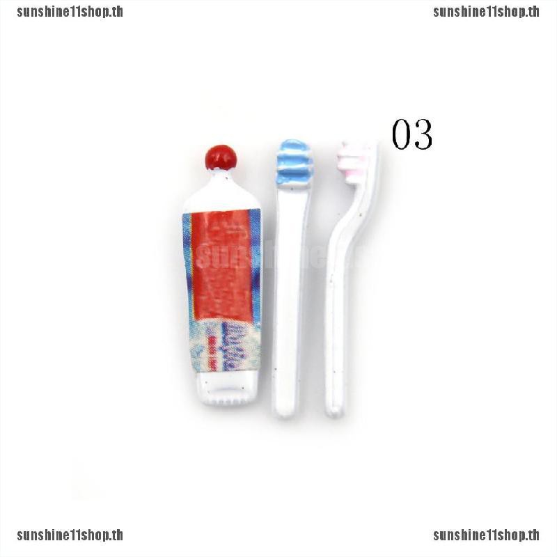 【SHINE11SHOP】3pcs 1:12 DollHouse Miniature Bathroom Toothpaste ...