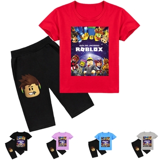 Boys Girls Cartoon Anime Roblox Printed Casual T Shirt Short Pants Outfit Kids Short Sleeves Round Neck Top Shorts Set ราคาท ด ท ส ด - roblox zelda shirt