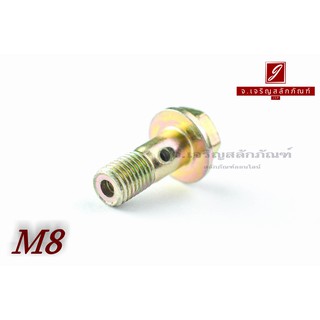 น็อตน้ำมัน Oil Bolt ขนาด M8x1.0x20 แบบ 1 รู