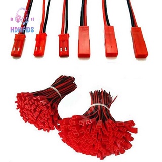 50 Pairs 10cm JST Connector Plug Cable Male+Female for RC Battery,JST Pair of Plug with Cord