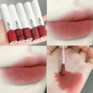 Hellostyle ลิปกลอสลิปสติกเนื้อแมทสีขาวติดทนนาน Lipstick ลิปจีน ลิปสติกเซต ลิป ลิปสติก ลิปลอก ลิปจิ๋ว ลิปแมท ลิปทินท์ ลิปติก ลิปจีน ลิปสติกเซต lipstick ลิปสติกกันน้ำ ลิปติดทนนาน ดินสอเขียนขอบปาก ลิปเกาหลี ลิปสติกนักเรียน