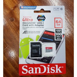 micro sd sandisk ultra 64GB speed100mb