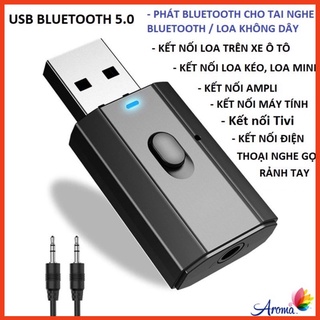 ตัวรับส่งสัญญาณเสียง USB อเนกประสงค์ แจ็ค 5.0 3.5 มม. สําหรับคอมพิวเตอร์ ลําโพง รถยนต์ หูฟัง