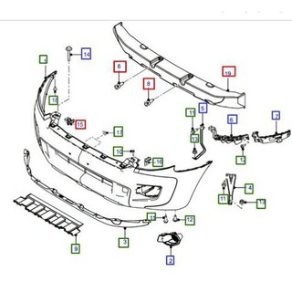 พลาสติกล๊อคกันชน Ford Ranger รุ่นแรก ( Ford แท้ศูนย์ 100% ) ปี 1998 - 2002