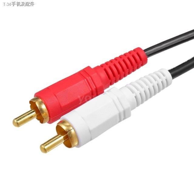 ✖❀สายเคเบิ้ล 1.5 เมตร RCA Audio Cable 3.5 มม. Male to 2 สำหรับ edifer Home Theater DVD สีดำ