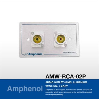 Amphenol AMW-RCA-02P แผ่นเพลท RCA, 2 Port