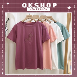 QKshop 🛒🌵  สีสันสดใส ใครเห็นเป็นต้องมอง เสื้อยือคอกลม ปักลายม้าลาย น่ารักตะมุตะมิสุดๆเลยอ่าาา~~ 🦓  ของดีต้องรีบหน่อยน้า