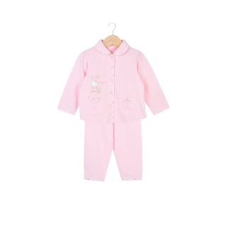 SANRIO ชุดนอนแขนยาวเด็กหญิง Hello Kitty ชุดนอน เสื้อผ้าเด็กเล็ก เด็กผู้หญิง เด็ก ของเล่น