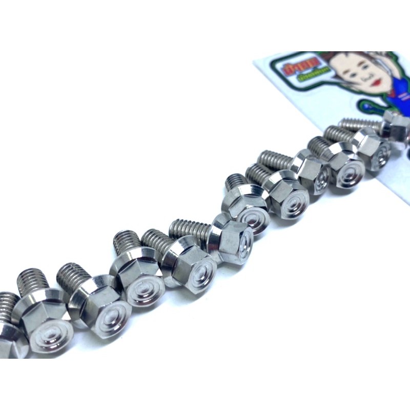 น้าคมน๊อตซิ่ง น๊อตเบอร์10(M6*15)งานกลึงมือเลส (ราคาต่อ 1 ตัว) - รูปที่ 2