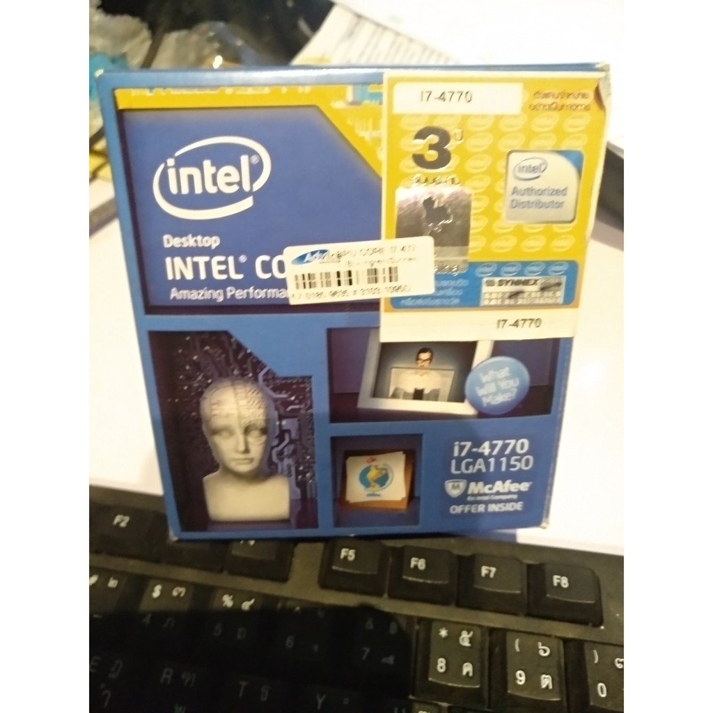 Intel I7 4770 (Gen 4) 4 Core 8 Tread 3.4GHz Turbo ---> 3.9GHz มือสอง มีกล่อง