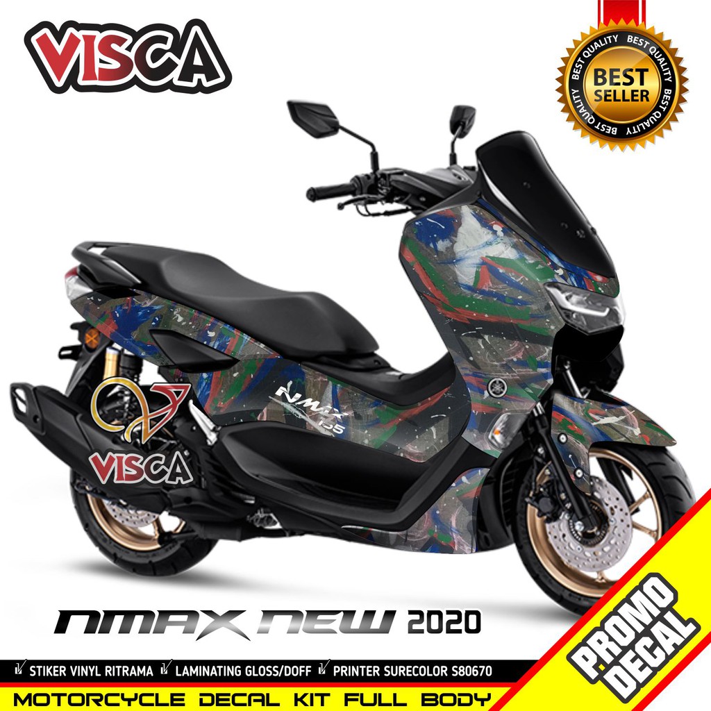 Nmax 155 สติ๊กเกอร์เต็มตัว 2022 ล่าสุด Nmax Full Body Decals 2022 Nmax Striping บทคัดย่อ Variations