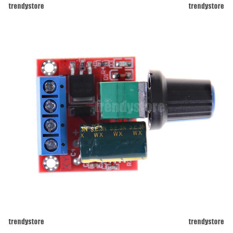 สวิทช์ควบคุมความเร็วมอเตอร์ DC PWM 5A 4.5V-35V ขนาดเล็ก พร้อมไฟ LED