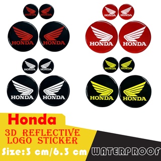 สติ๊กเกอร์โลโก้สะท้อนแสง 3D สําหรับตกแต่งรถจักรยานยนต์ Honda