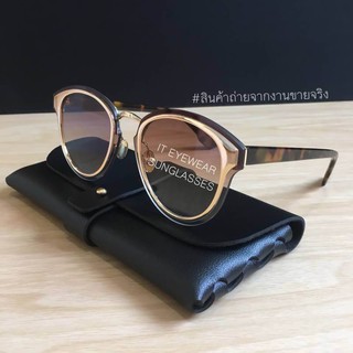 Eyewear_by.tm แว่นกันแดด ทรงกลมรี ทรง หยดน้ำ  สี ปรอททองเข้ม สีชา