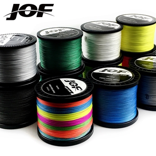 Jof สายเบ็ดถัก 100 % Pe Dia 0 . 16-0 . 7 mm 500 M 300 M 100 M 4 Strands