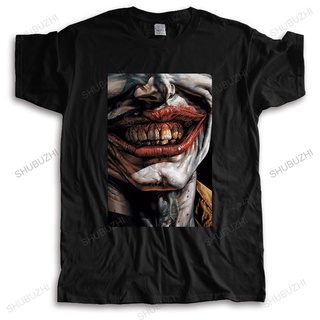 ถูกสุดๆเสื้อยืดแขนสั้น ผ้าฝ้าย ทรงหลวม พิมพ์ลาย DC Joker Face แฟชั่นฤดูร้อน สําหรับผู้ชาย