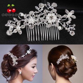 NICESI Wedding Bridal Hair Comb Clip Leaf Pearl Hairpins Headpiece Jewelry Bridesmaid Hair Accessories