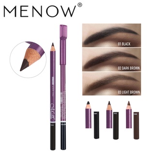 [คลังสินค้าใส]Menow 2 In 1 ดินสอเขียนคิ้ว กันน้ํา กันเหงื่อ ติดทนนาน ไม่เวียนหัว พร้อมแปรง