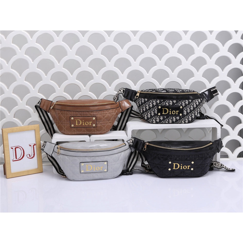 Promotion new Dior crossbody bag waist bag rattan check leather