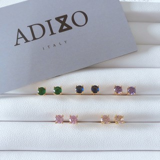 ADIZO เครื่องประดับเคลือบ ทองแท้ 18K ต่างหู Les Pierres M