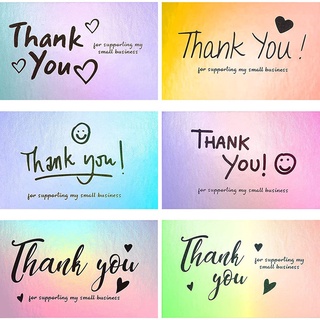 50PCS/Pack Lase Thank You Love Cards Thank You Postcard Gifts Cards