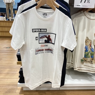 Uniqlo เสื้อยืด ผ้าฝ้าย พิมพ์ลาย The Same Marvel Spider-Man Joint UT สําหรับผู้ชาย และผู้หญิง 448588