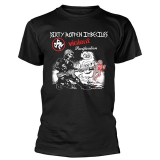 [S-5XL]เสื้อยืดลําลอง แขนสั้น พิมพ์ลาย Dirty Rotten Imbeciles Violent Pacification เข้ากับทุกการแต่งกาย สไตล์ฮาโลวีน ส