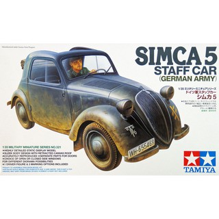 โมเดลประกอบ Tamiya 1/35 TA35321 SIMCA 5 STAFF CAR