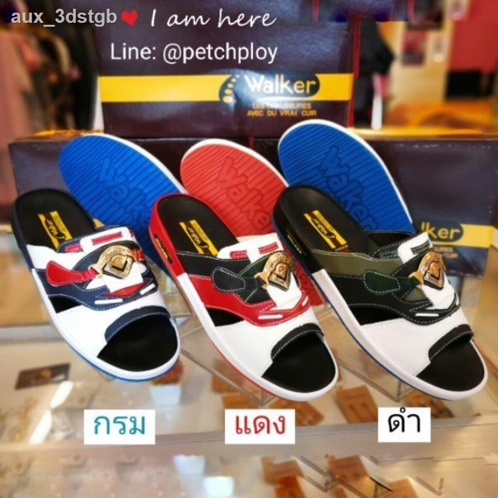 ┋☼พร้อมส่ง!! WALKER รุ่น M4912 รองเท้าแตะผู้ชาย วอกเกอร์ของแท้!! รองเท้าหนังแท้ มี3สี เบอร์ 37-47