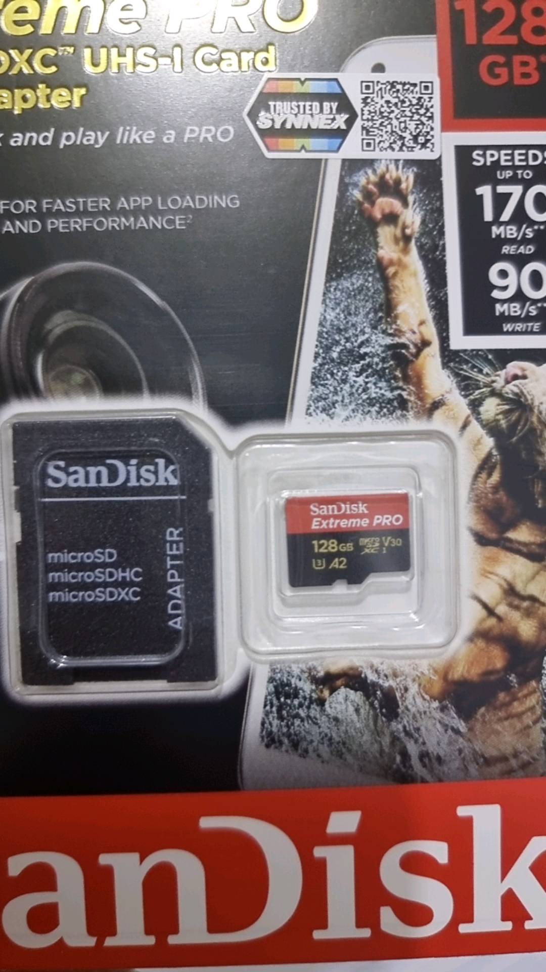 SanDisk Extreme Pro microSDXC 128GB A2 (SDSQXCD-128G-GN6MA) ความเร็วสูงสุด  อ่าน 200MB/s เขียน 90MB/s | Shopee Thailand