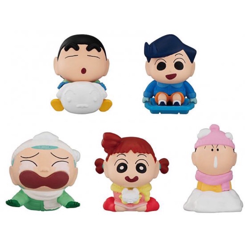 Crayon Shin-chan Yuki Asobi-tai (Set of 5) Shinnosuke Kazama Masao Nene Bo ชินจังจอมแก่น โมเดลกาชาปอ