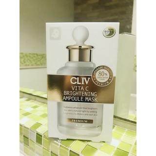 CLIVมาส์กหน้าเกรด PremiumCLIVแก้ฝ้ากระผิวหมองคล้ำ(สีขาว)ผิวขาวกระจ่างใสขึ้นตั้งแต่แผ่นแรกที่มาส์กเพียง15นาที