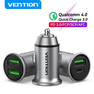 Vention ที่ชาร์จในรถยนต์ แบบชาร์จเร็ว 20W QC 4.0 3.0 USB Type C PD สําหรับ iPhone X 11 12 13 8 OPPO