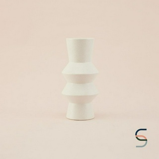 SARABARN Folding Tube Porcelain Vase | แจกัน แจกันดอกไม้ แจกันเซรามิก แจกันมินิมอล แจกันทรงสูงขนาดเล็ก