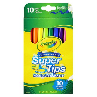 Artwork WASHABLE SUPER TIPS MARKERS CRAYOLA 10 COLORS Stationary equipment Home use งานศิลปะ สีเมจิกซุปเปอร์ทิปส์ ล้างออ