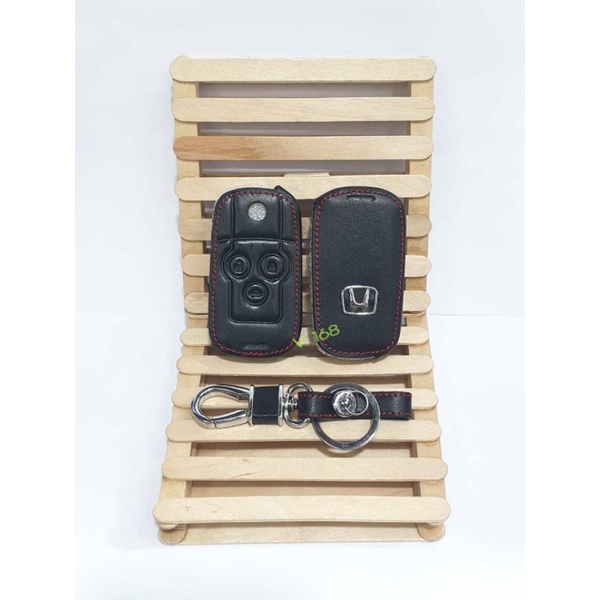 หุ้มกุญแจ รถยนต์  แบบหนัง ตัวกุญแจพับข้าง 3 ปุ่ม Honda Civic FB ,Accord G8,CRV G4 แบบกุญแจพับ ปี 201