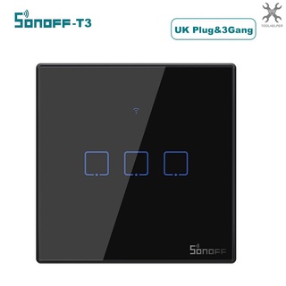 [T&amp;H] Sonoff T3 สวิตช์อัจฉริยะ EU UK US AC 100-240V 1 2 3 Gang TX Series Wifi ติดผนัง 433Mhz RF รีโมตคอนโทรล Wifi