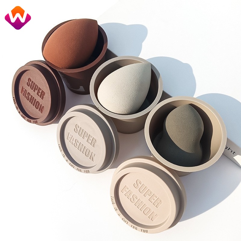 ฟองน้ําแต่งหน้าพร้อมที่วางแก้วกาแฟคุณภาพสูง YR HSU