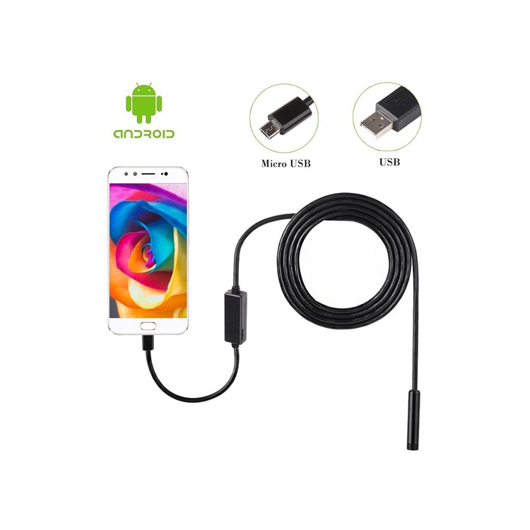 กล้องงู usb-android 2IN1-7MM-5M-BLACK (7mm) 5m