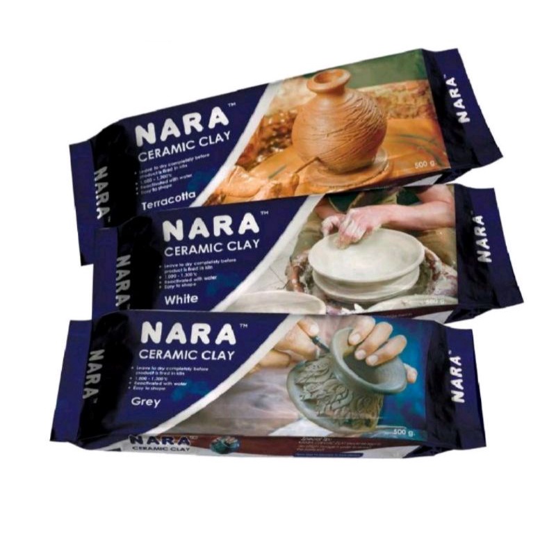 ดินเหนียว ดินปั้นเซรามิก ดินปั้นธรรมชาติ 500 กรัม นารา NARA