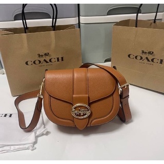 COACH C2806 GEORGIE SADDLE BAG IN SIGNATURE CANVAS