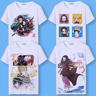 เสื้อยืดแขนสั้น พิมพ์ลายการ์ตูนอนิเมะ Demon Slayer Tomioka Yoshiyuki แฟชั่นฤดูร้อน สําหรับผู้ชาย