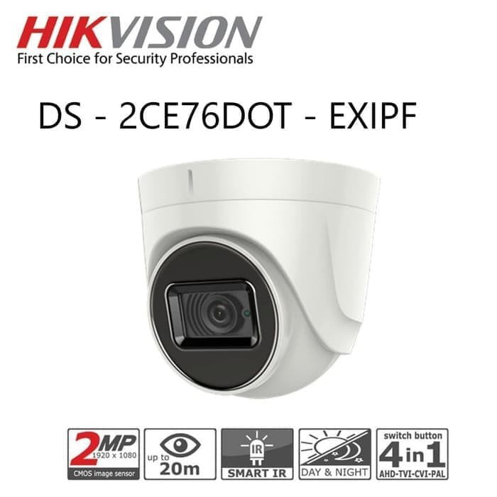 กล้องภายในอาคาร Hikvision DS-2CE76D0T-EXIPF 2MP HD