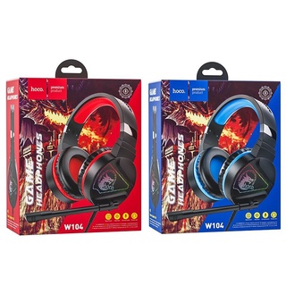 Hoco W104 หูฟัง​ครอบหู​ headphone for gamer มีไมค์ ฟังเพลงได้ คุยโทรศัพท์ได้ สำหรับเล่นเกมส์หรือเรียนออนไลน์ ของแท้100%