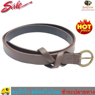 MiStyles  เข็มขัดผู้หญิง เข็มขัดหนัง เข็มขัดแฟชั่น Womens Fashion Casual Belt Ceinture No. B1138 (สีกาแฟ)